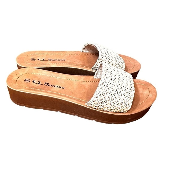 Chinese Laundry Woven Platform Slide Sandals - Picture 2 of 8